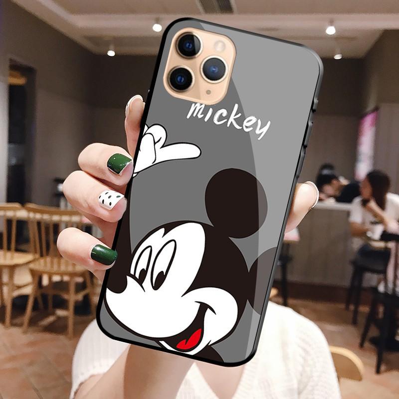 Ốp lưng mặt kính in hình mickey Dành Cho iphone 5/5s/6/6plus/6s/6splus/7/7plus/8/8plus/x/xr/xs/11/12/pro/max/plus/promax