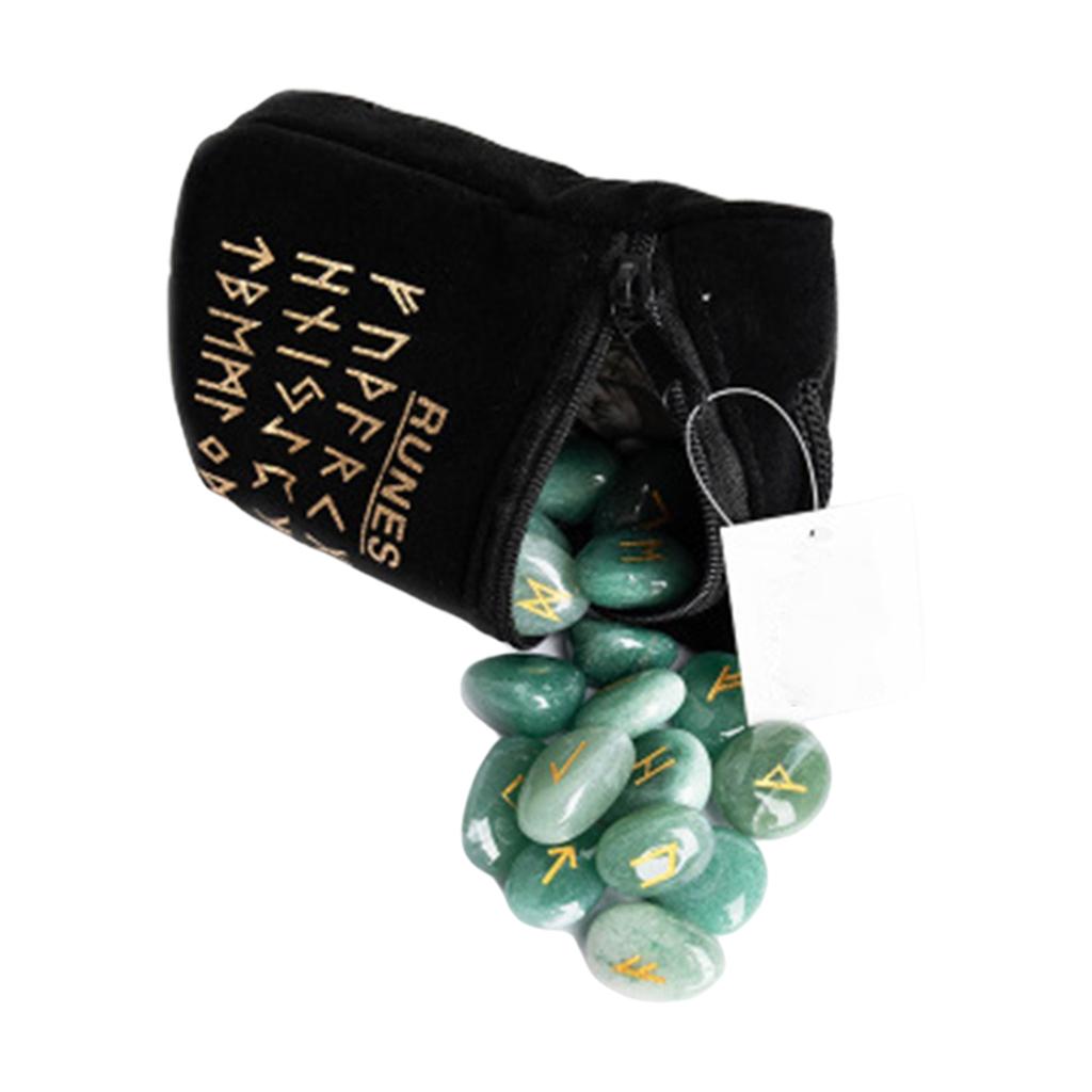 Natural Rune Polished Gift Home Decor Green