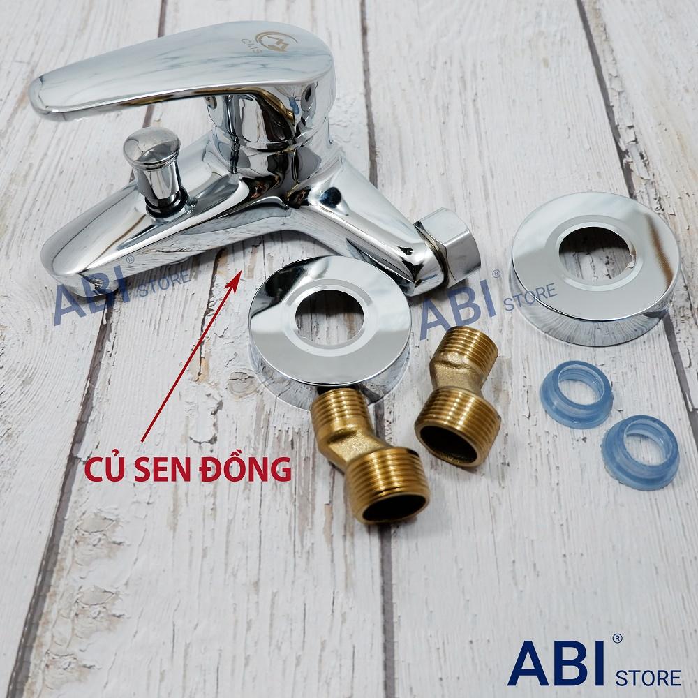 Củ sen nóng lạnh thân đồng mạ crome , bộ vòi sen tắm hàng đẹp giá rẻ