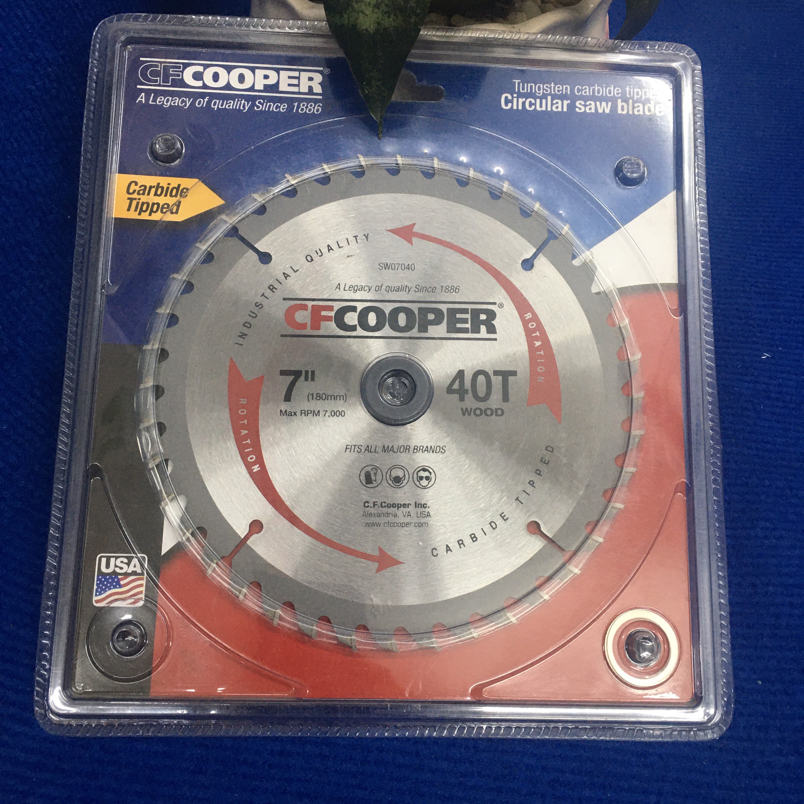 Lưỡi cưa gỗ 184mm (7&quot;) 40 răng  CFCOOPER SW07040