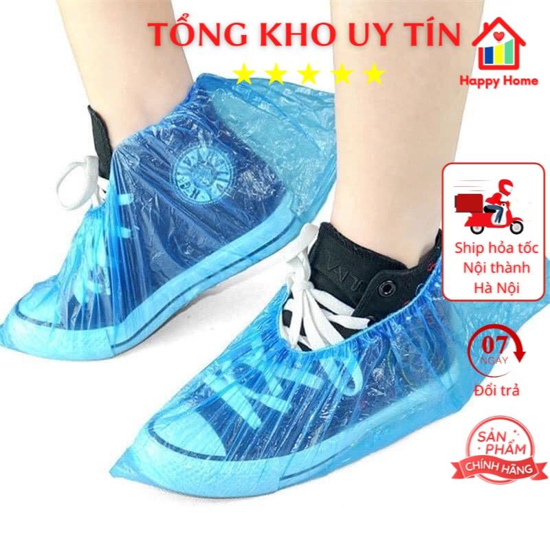 Combo 10 túi nilon bọc giày đi mưa, bao đi mưa bảo vệ giày sạch sẽ, chống bụi bẩn, nước mưa Happy Home