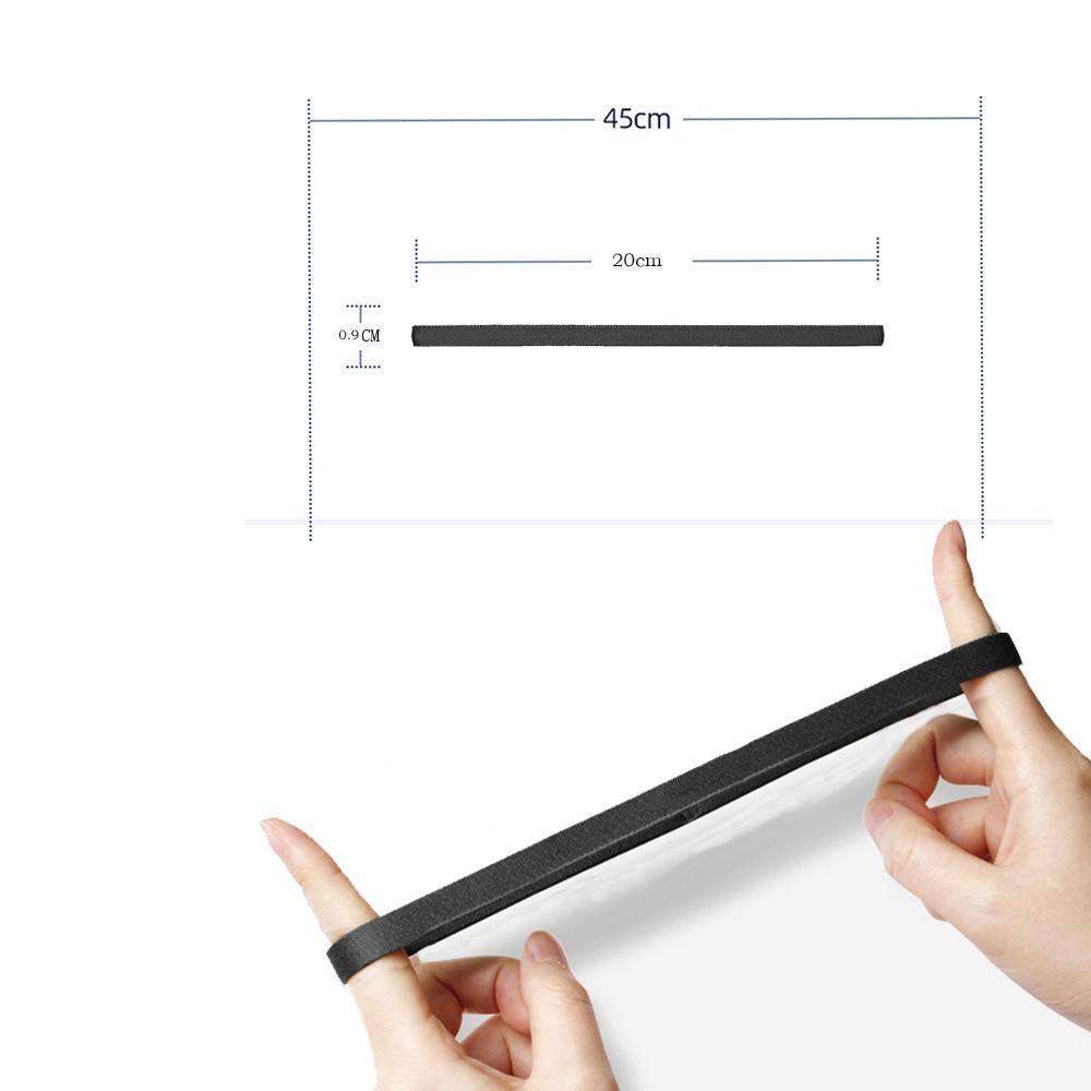 Băng đầu đàn hồi thể thao cao su chống trượt cho nữ nam Yoga Bands thể thao ngoài trời chạy bóng đá kéo dài dây đeo mồ hôi Color: Blue