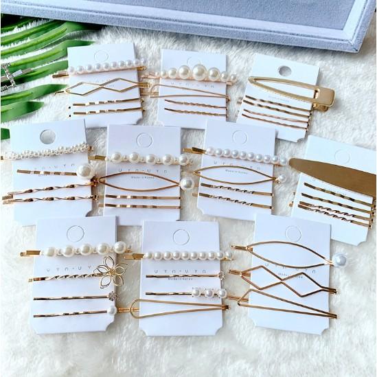 SET KẸP TÓC NGỌC TRAI NHÂN TẠO PHONG CÁCH HÀN QUỐC