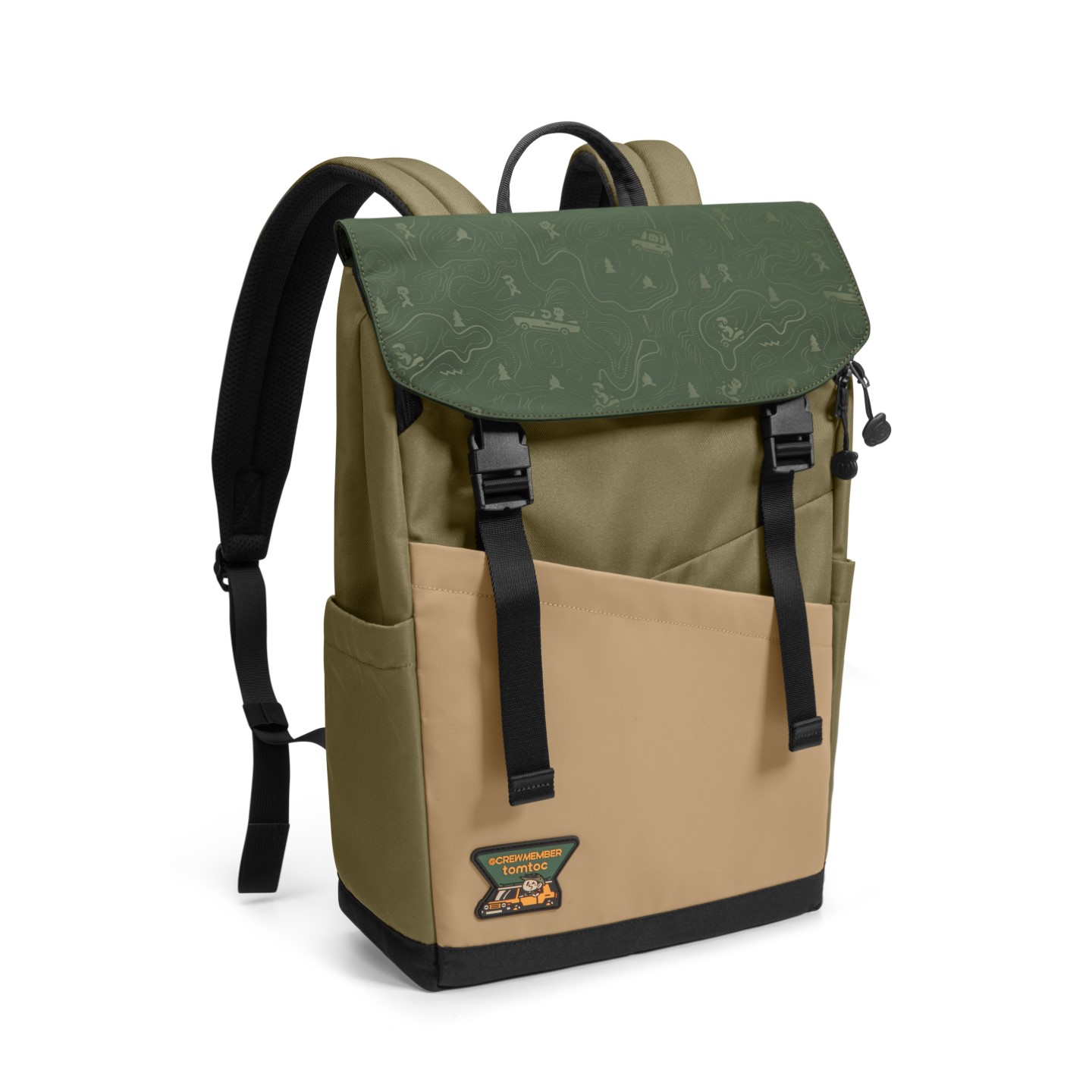 Balo Tomtoc (Usa) Slash Flip Rucksack 18L For Laptop 16″ Green - T64M1T1GC / A64E1