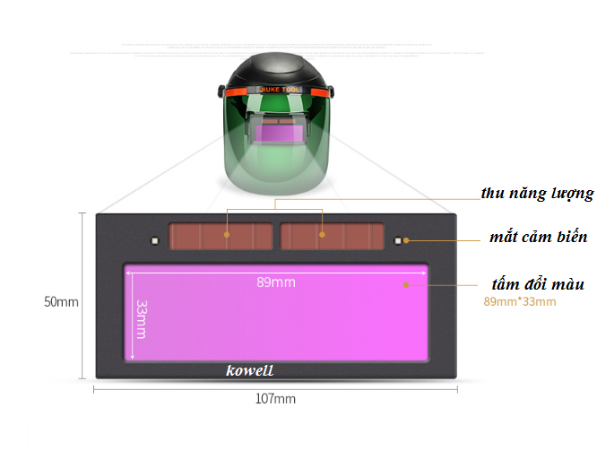 Mặt nạ hàn điện tử KW200