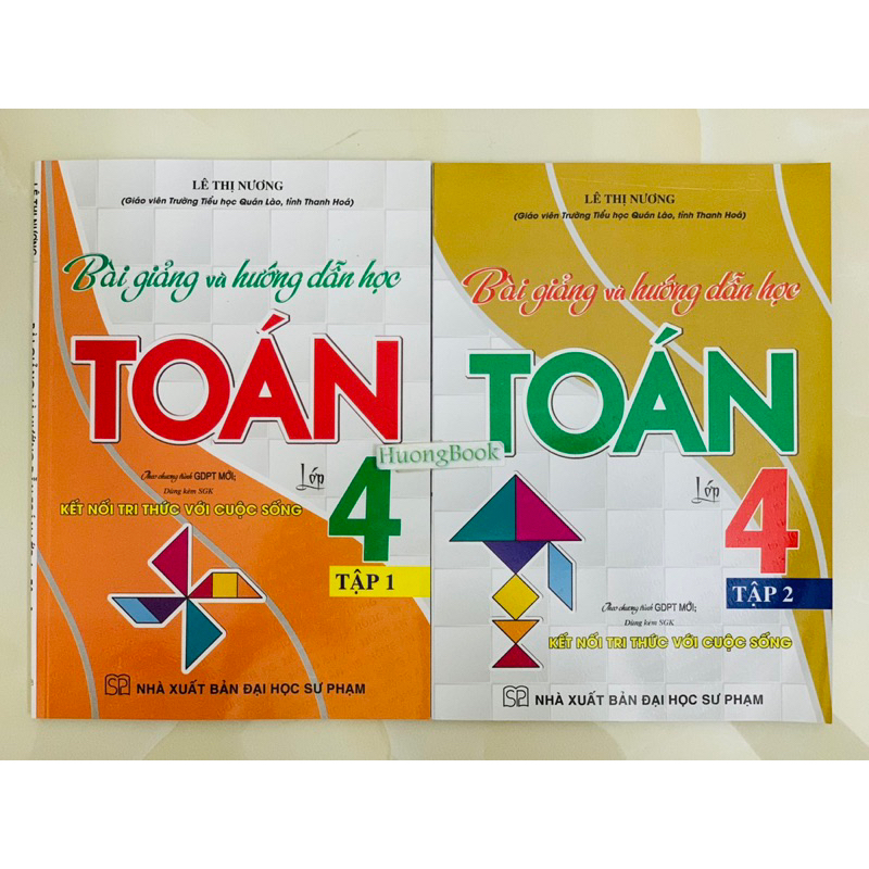 Sách - Combo Bài Giảng Và Hướng Dẫn Học Toán Lớp 4 - Tập 1 + 2  - HA