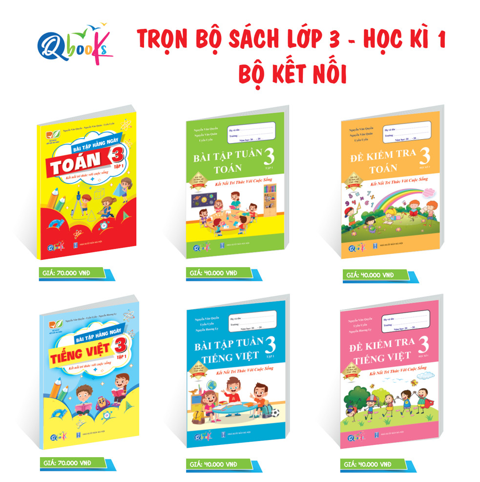 TRỌN BỘ SIÊU PHẨM LỚP 3 - KẾT NỐI TRI THỨC HOT NHẤT THỊ TRƯỜNG RA MẮT Bộ BÀI TẬP TUẦN, ĐỀ KIỂM TRA &amp; BÀI TẬP HÀNG NGÀY. Học kì 1