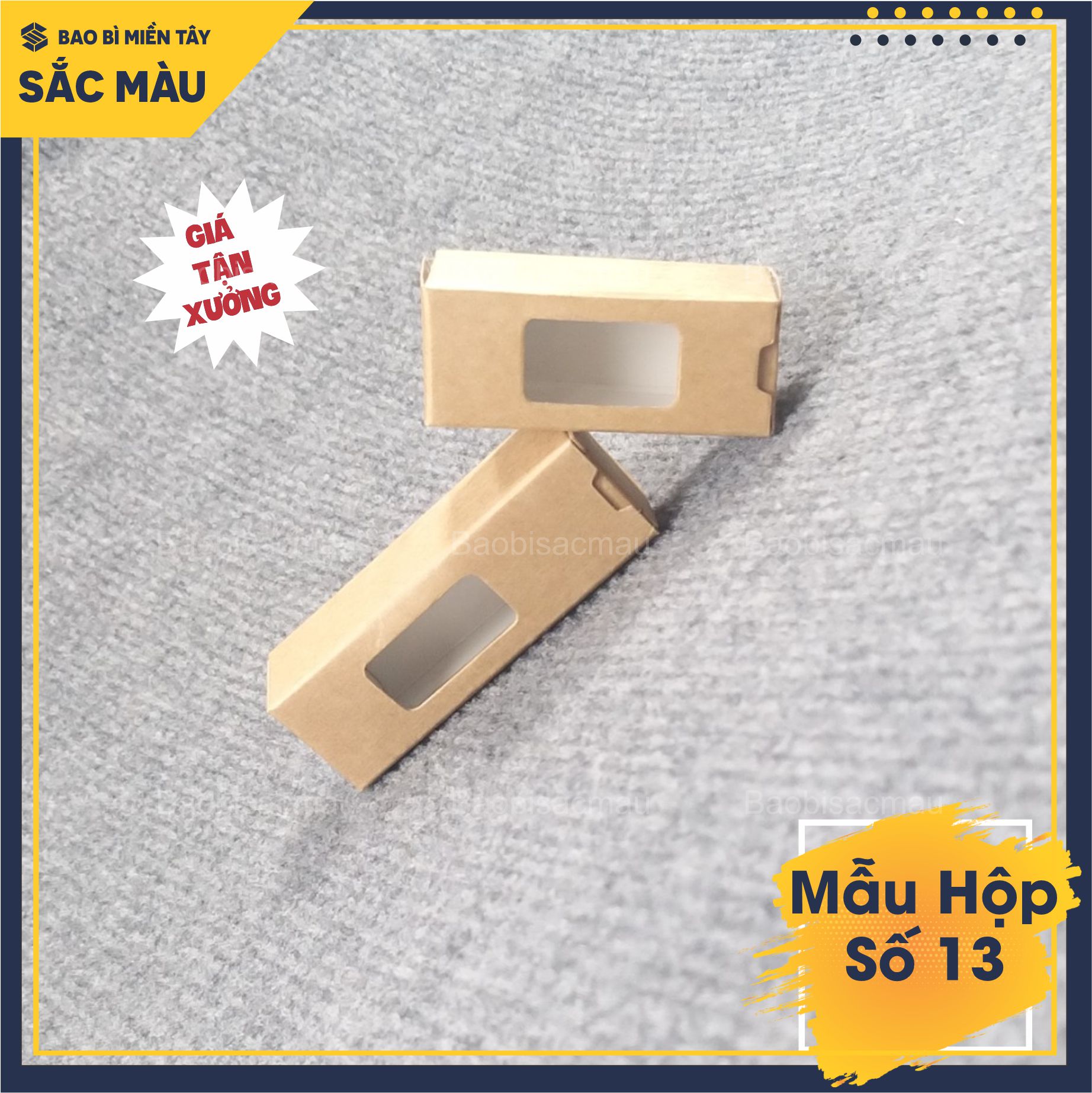 5 Hộp giấy kraft ( mẫu số 13) đựng son, chai tinh dầu, chai serum 10ML .... với 2 kích thước nhỏ gọn, tiện dụng