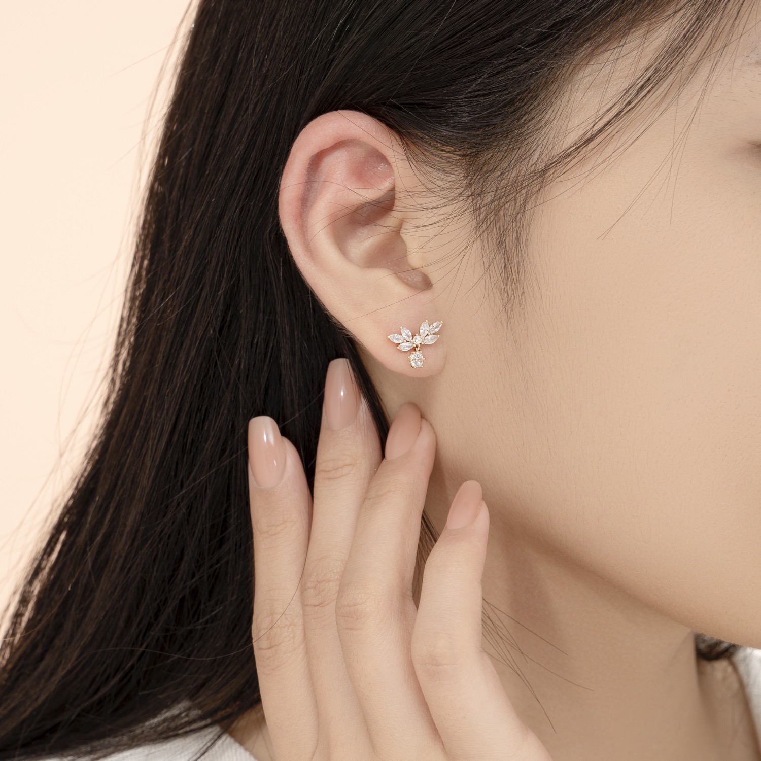 Bông Tai Nữ Vàng 14K BT420 Huy Thanh Jewelry