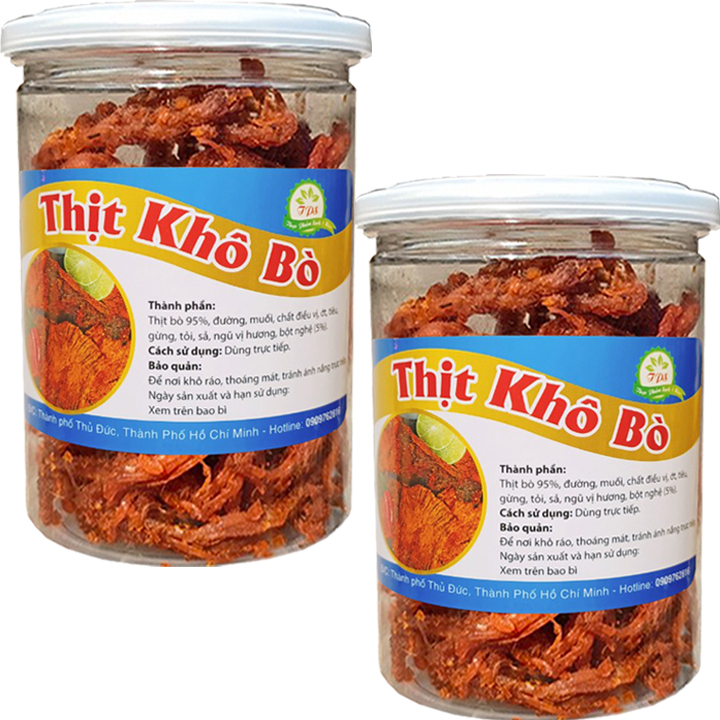 Hình ảnh Khô bò sợi thơm ngon chất lượng - Hũ 300g nắp nhôm