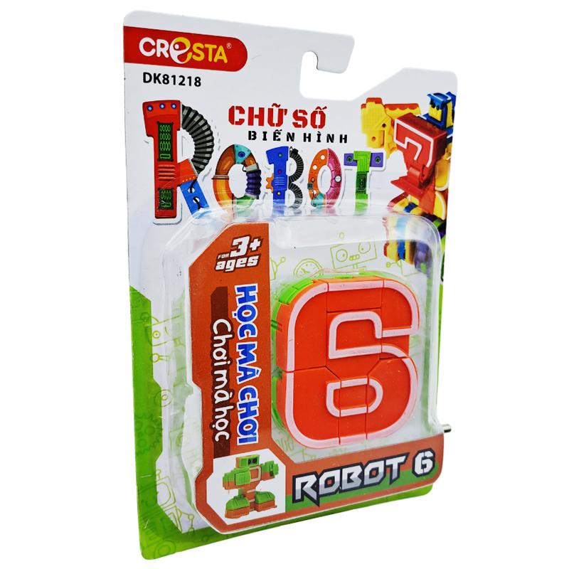 Đồ Chơi Lắp Ráp Biến Hình Robot Chữ Số 6 - Cresta DK81218