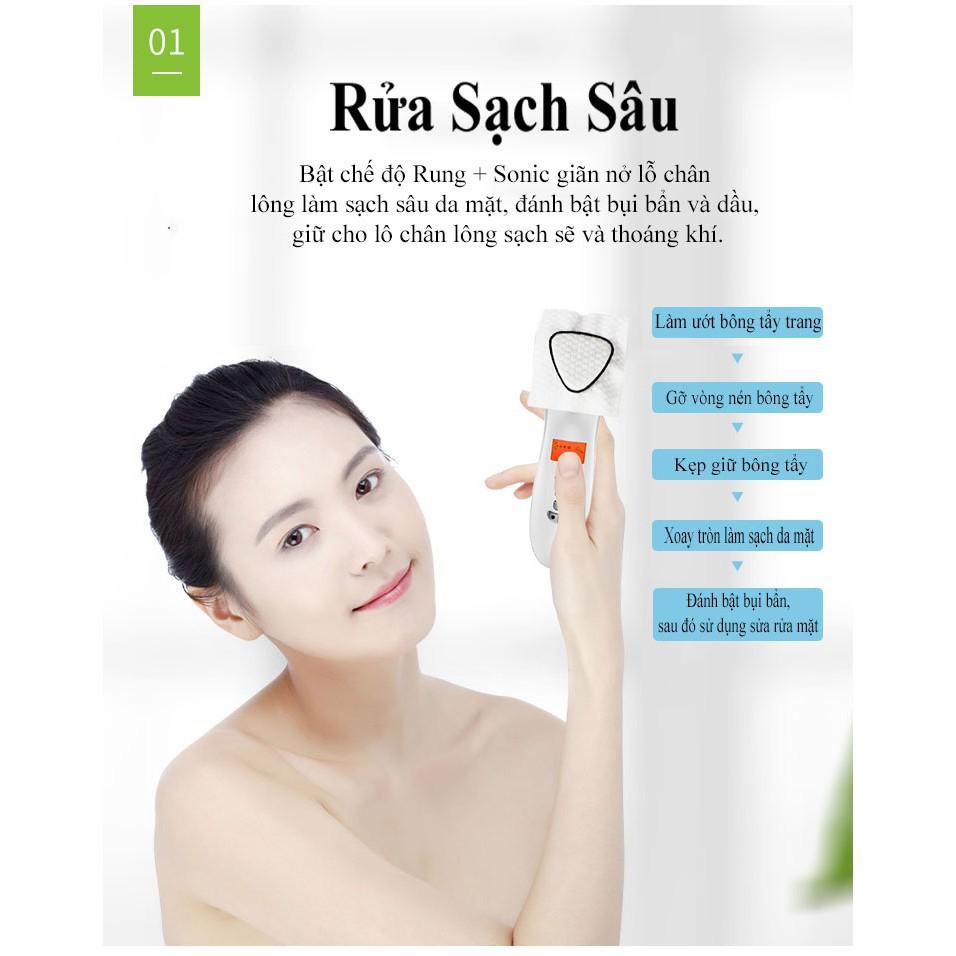 Máy Điện Di Nóng Lạnh Massage Ion Ánh Sáng Sinh Học Trẻ Hóa Da - D002