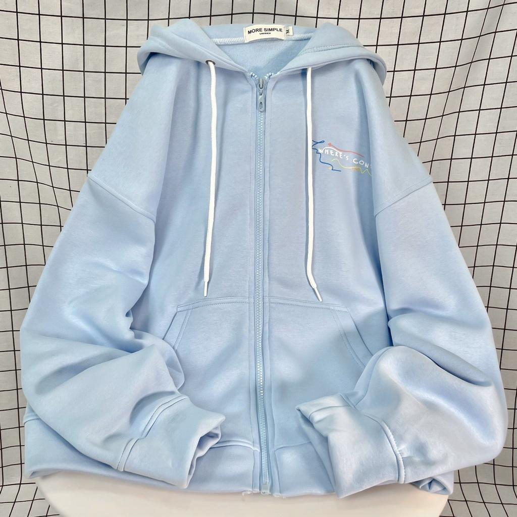 Áo Khoác Hoodie Zip LOVED STAY Jacket Dây Kéo Form Rộng Nam Nữ Vải Nỉ Bông Ulzzang