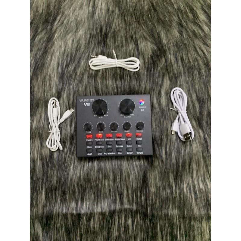 Combo thu âm livestream V8 và Bm900 full phụ kiện hát rất hay