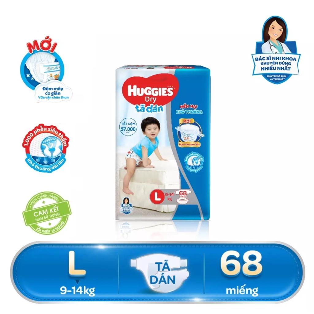 Bỉm Huggies quần/dán đủ size M74/L68/XL62/XXL56(Bao bì mới)