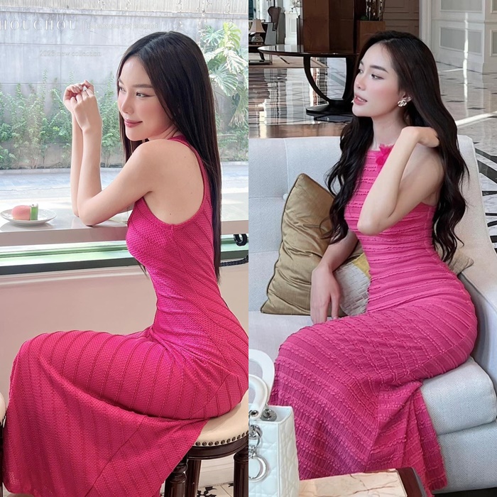 ĐẦM DÀI 2 DÂY CỔ YẾM MIDI SUÔNG TRƠN HỒNG BARBIE ÔM BODY MIDITRẮNG MAXI DẠO PHỐ ĐI TIỆC ĐI CHƠI ĐI BIỂN