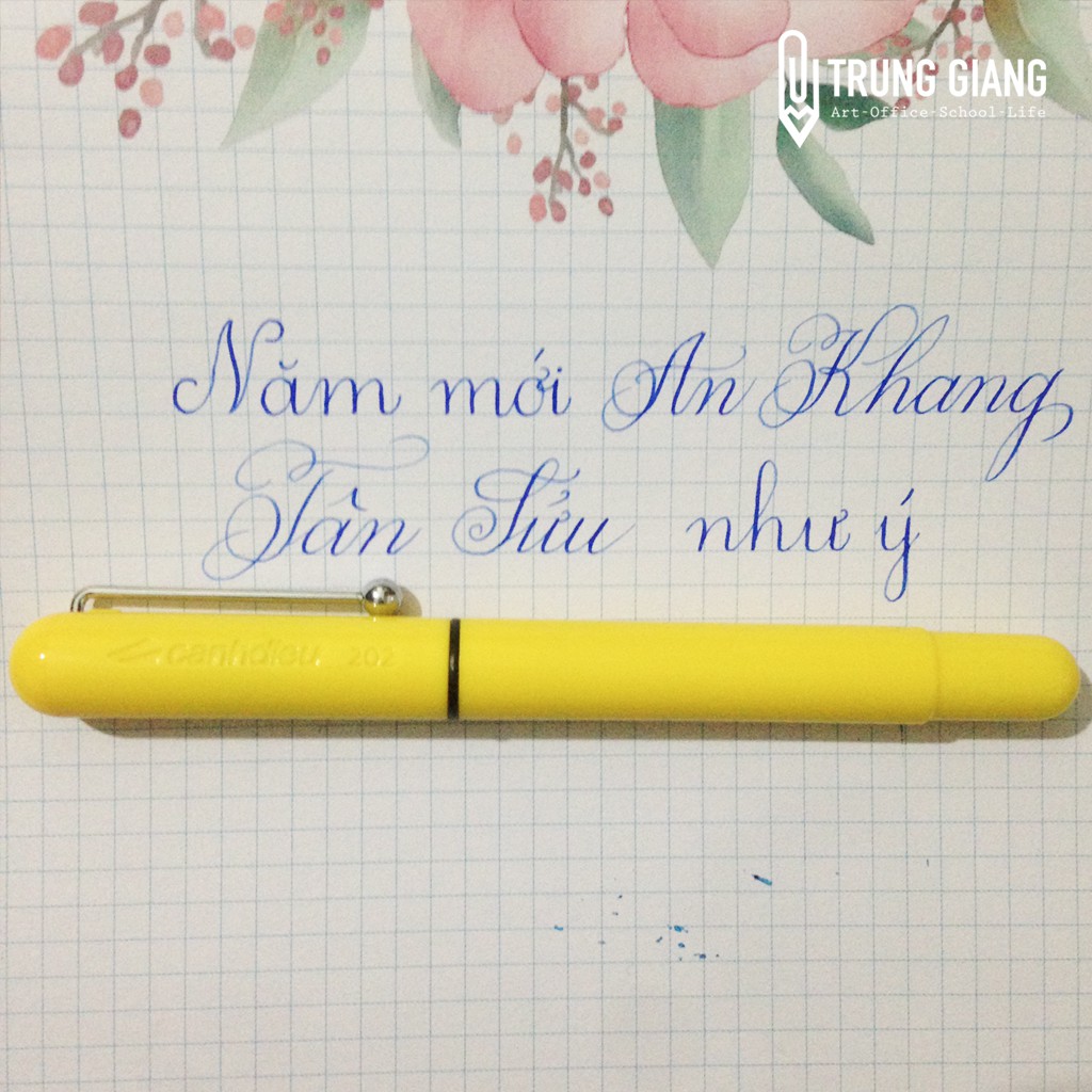 Bút CD202 ngòi kim tinh êm thanh đậm, không dây mực