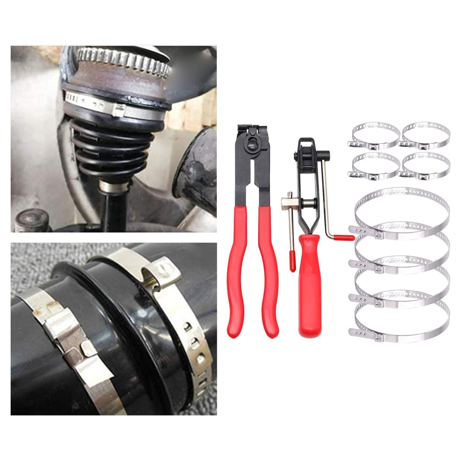 10 Pieces CV Boot Clamp Pliers Set Hose Band Axle Pliers Repair Tool Joint Boot Clamp Pliers for Most Car ATV UTV