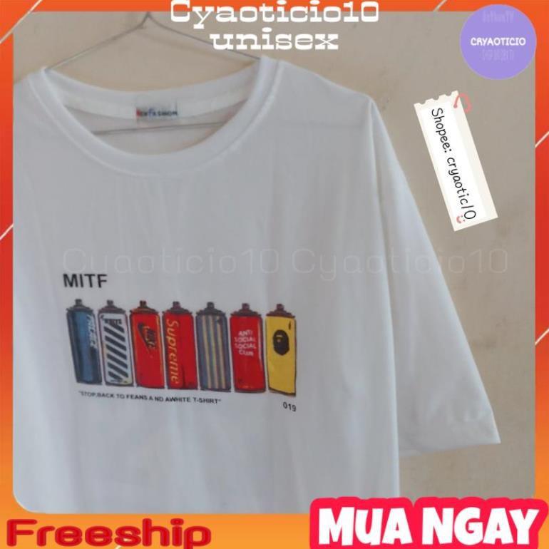 Áo tay lửng Off White Offwhite bình xịt unisex