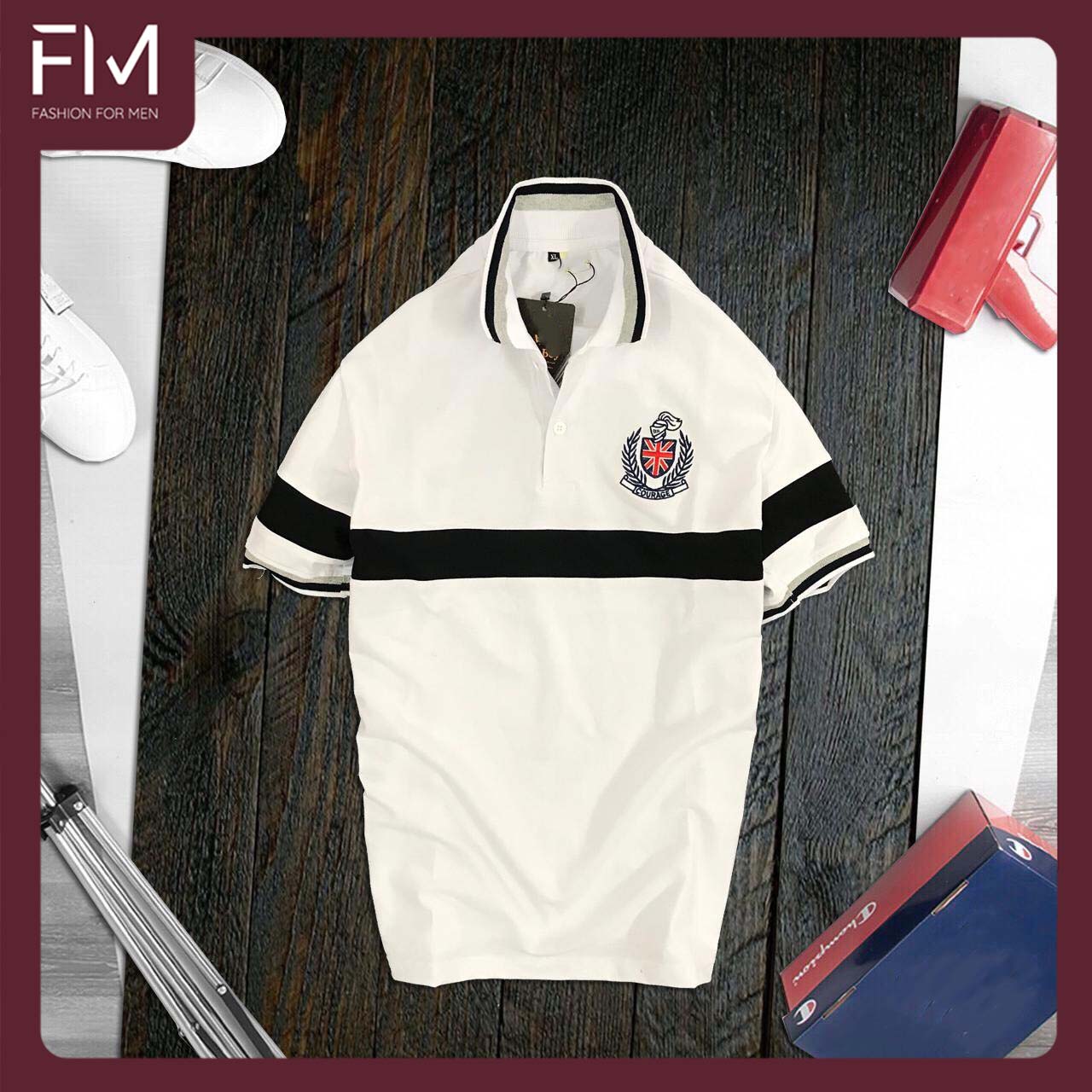 Áo Polo nam cổ bẻ ngắn tay, chất liệu vải cá sấu cotton cao cấp, trẻ trung, năng động – FORMEN SHOP – FMPS115