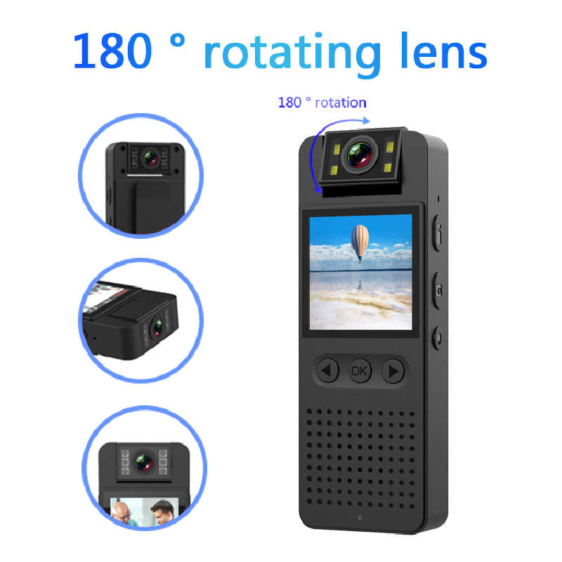 Máy ảnh mini WiFi 1080p HD có màn hình 180 ° xoay máy quay nhỏ Máy ảnh di động Máy ảnh ngoài trời Bike Sport DV Action Cam