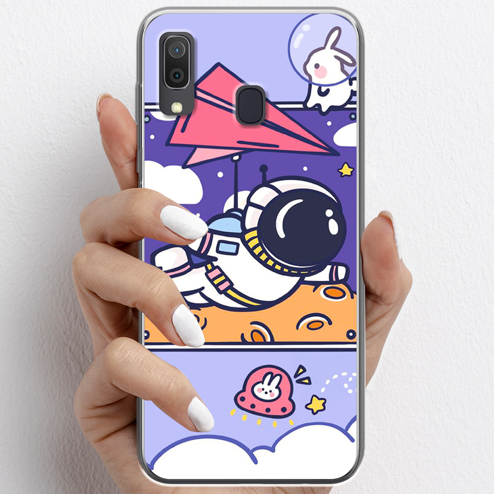 Ốp lưng cho Samsung Galaxy A30, Samsung Galaxy A31 nhựa TPU mẫu Phi hành gia tím