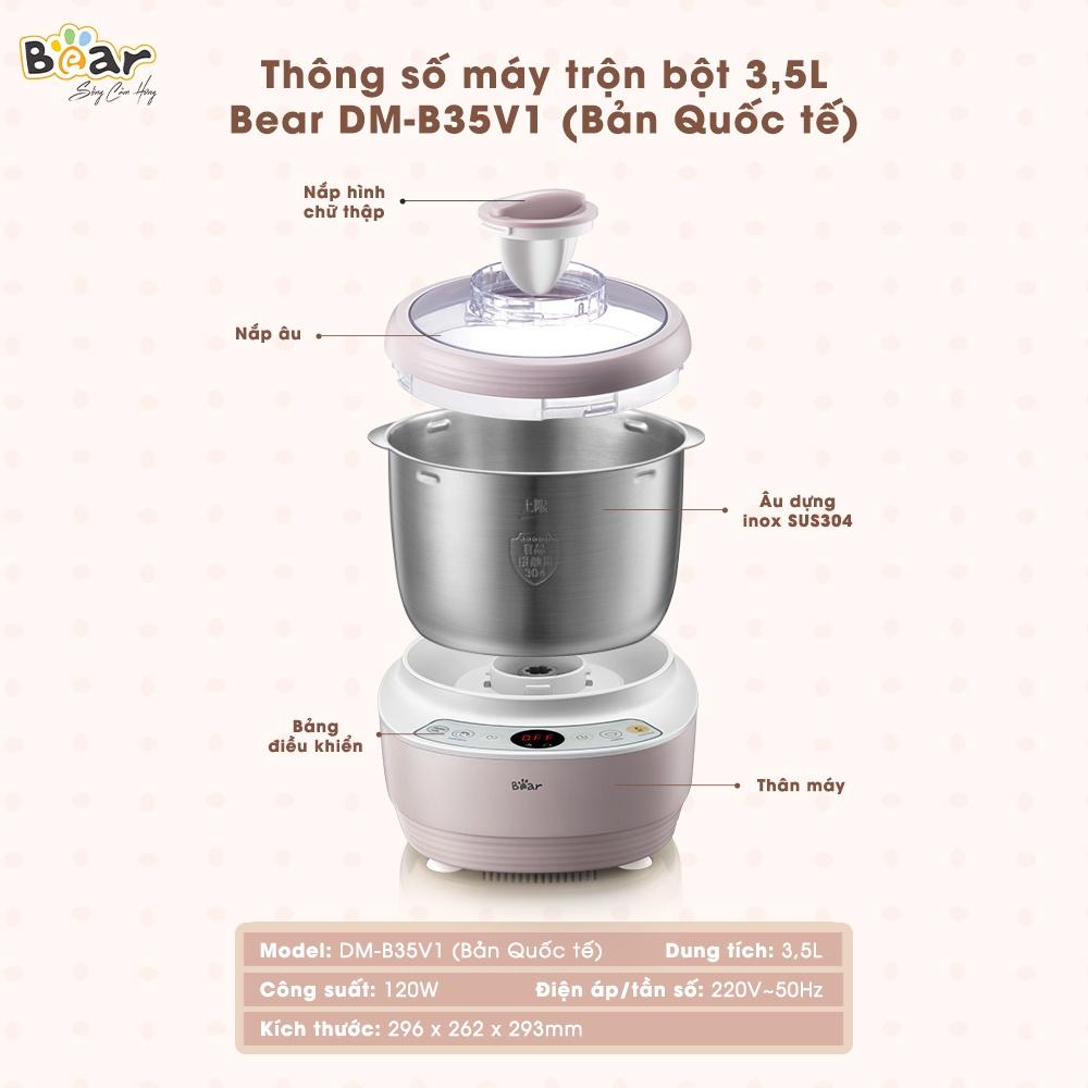 (TNB046) Máy Nhồi Trộn Bột Tự Động Bear dung tích 3.5L, 5L, 7L