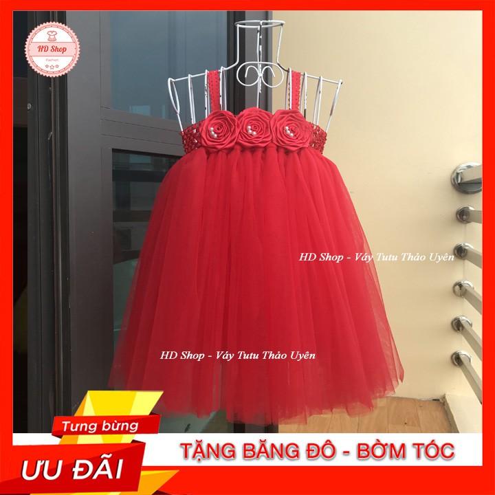 Váy Cho Bé Gái Đầm Bé Gái Sơ Sinh - Đến 6 Tuổi Hoa Hồng Cuốn