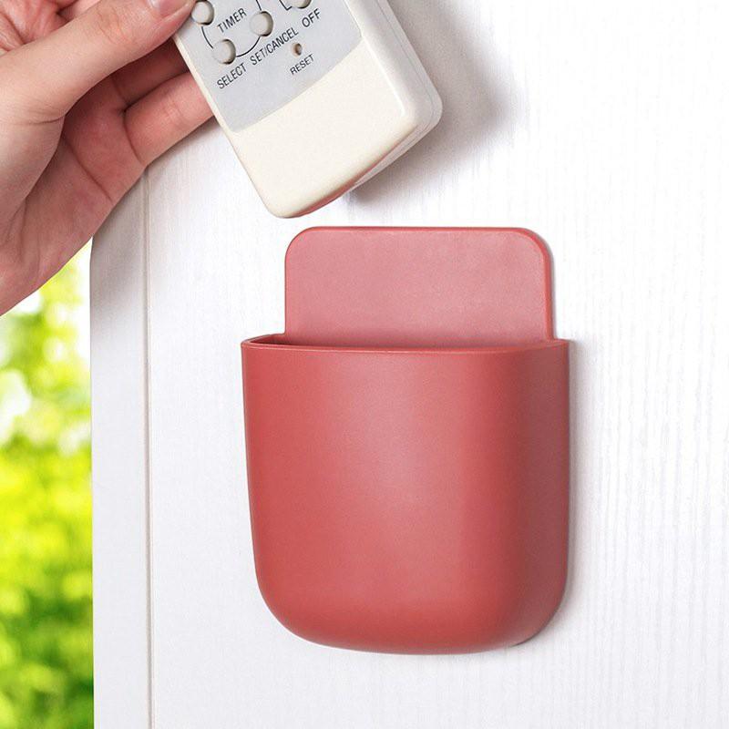 Kệ để remote, điện thoại dán tường đa năng tiện lợi, giá để đồ dùng tiện ích