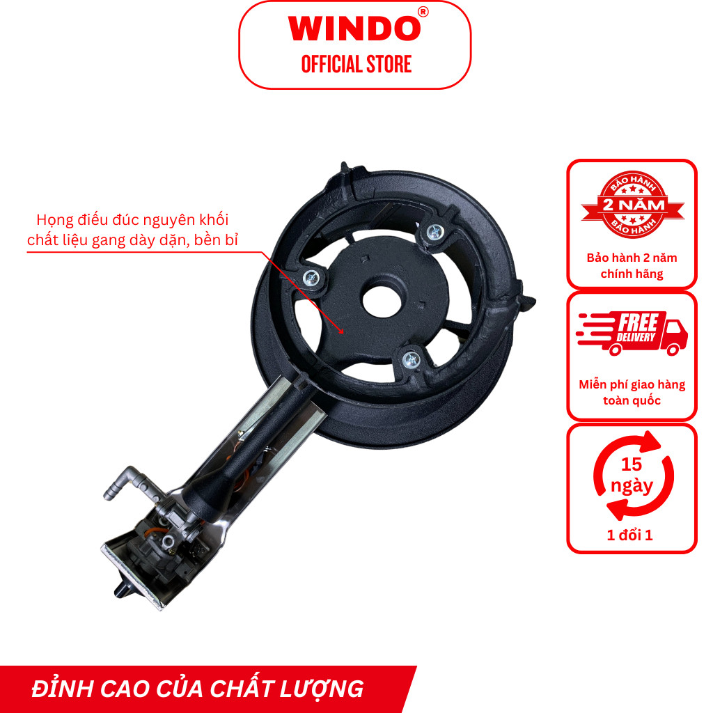 Bếp Gas Công Nghiệp Khè WINDO - 6 NEW | Bếp gas khè lửa lớn nấu nhà hàng, khách sạn- Hàng chính hãng