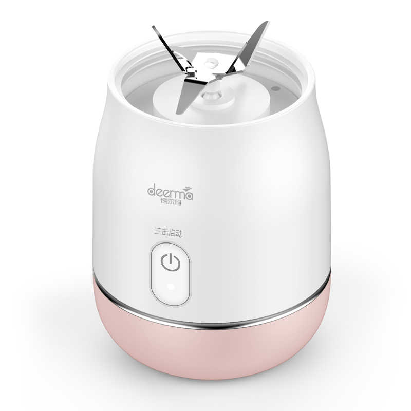 Máy Xay Sinh Tố Cầm Tay Xiaomi Deerma Juicer Fruit Mix NU-08 - Thiết Kế Sang Chảnh - Màu Hồng Patel - Hàng Nhập Khẩu