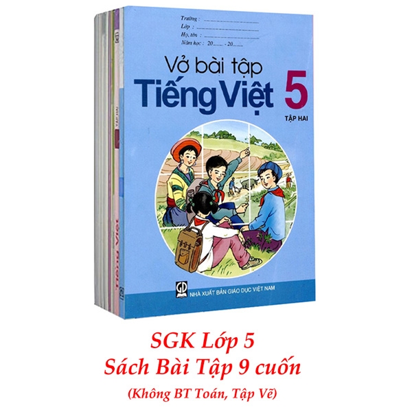 Sách Giáo Khoa Bộ Lớp 5 - Sách Bài Tập (Bộ 9 Cuốn - Không BT Toán, Tập Vẽ) (2021)