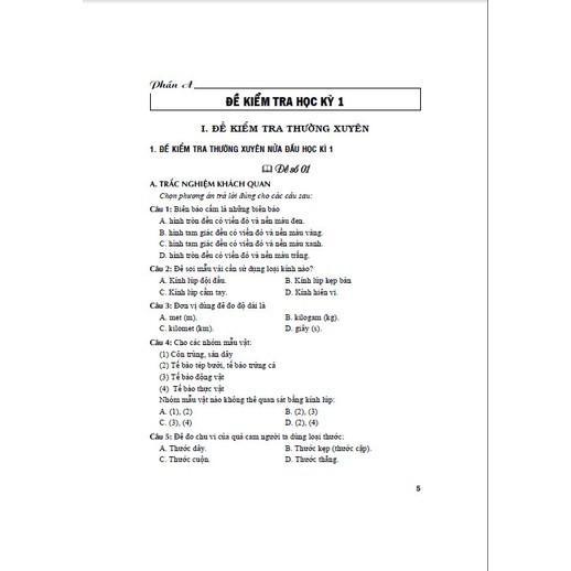 Sách - Đề Kiểm Tra Khoa Học Tự Nhiên Lớp 6 - Dùng Kèm SGK Kết Nối Tri Thức Với Cuộc Sống - Hồng Ân