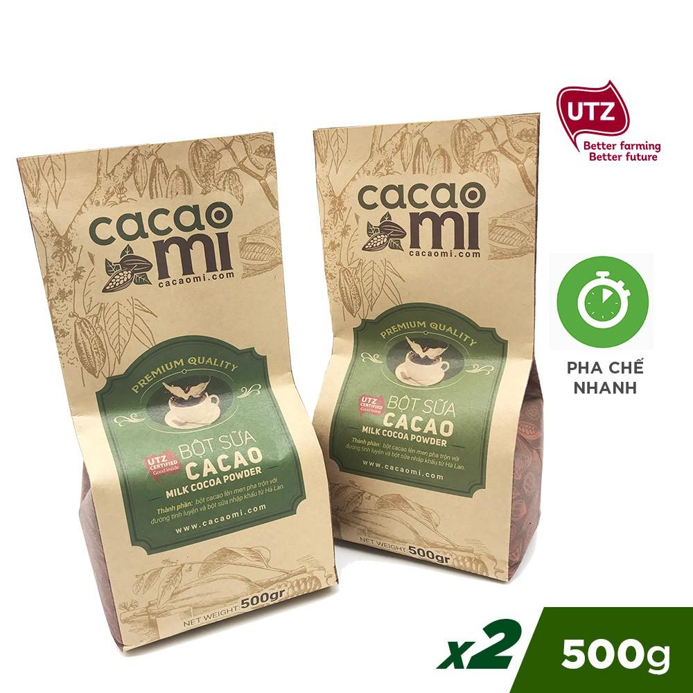 Bột cacao sữa hoà tan 3in1 thơm ngon CACAOMI chuyên thức uống sô cô la đậm đà vị ca cao nguyên chất - 1kg