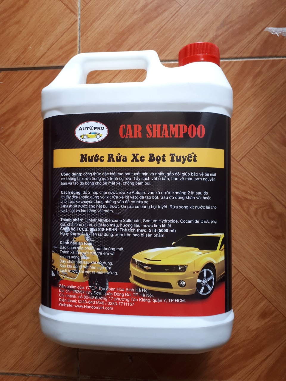 Nước rửa xe bọt tuyết Car Shampoo 5L cho ô tô xe máy AUTOPRO