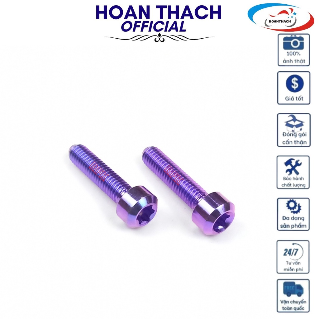 Ốc Gr5 Titan 6L20 Trụ Tím dùng cho nhiều dòng xe SP010499 ( giá 1 con)