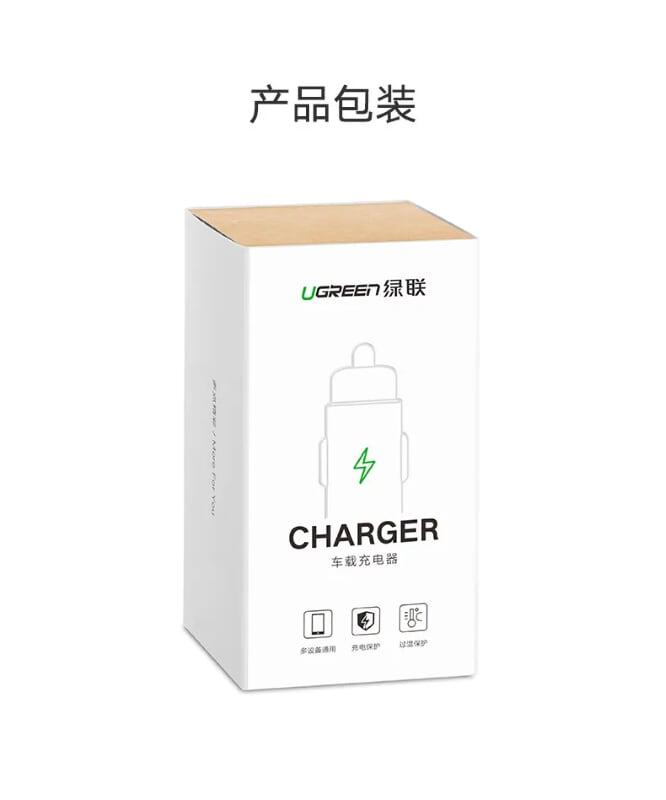 Ugreen UG40733CD165TK 29W màu Bạc Bộ sạc ô tô 3 cổng USB cao cấp - HÀNG CHÍNH HÃNG