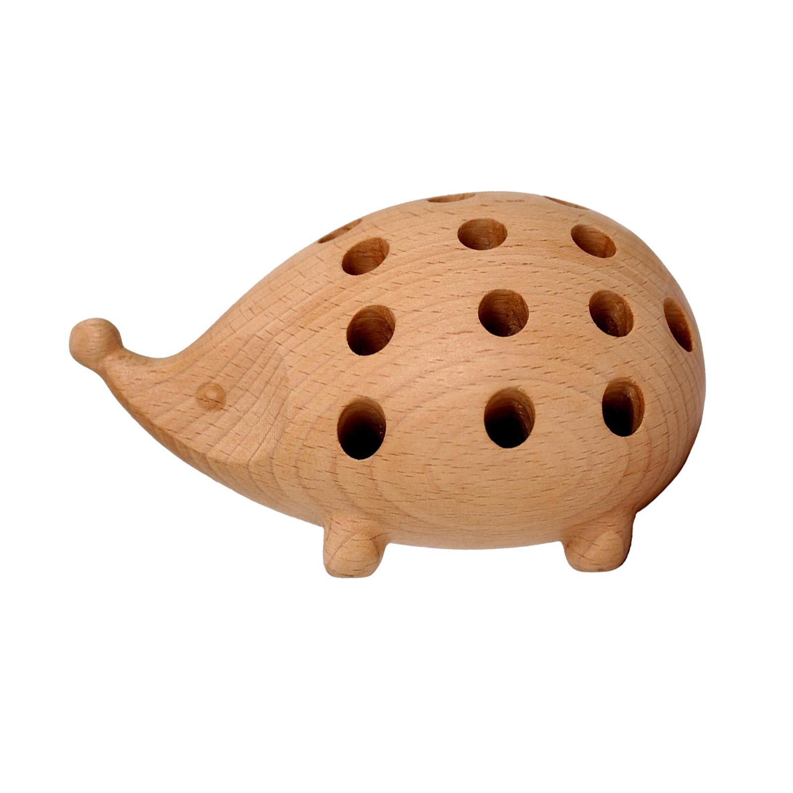 Wooden Pen Holder Creative Student Ornament Desk Sorter Children for Desktop