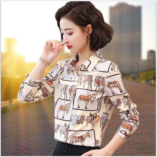 Sơ mi họa tiết nữ DV79