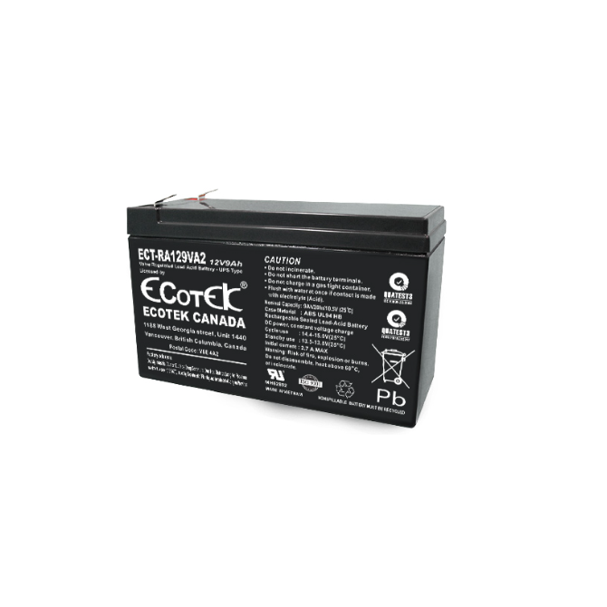 Ắc quy ECOTEK, ECT-RA129VA2,12V9AH - Dùng cho Bộ Lưu Điện UPS - Hàng Chính Hãng