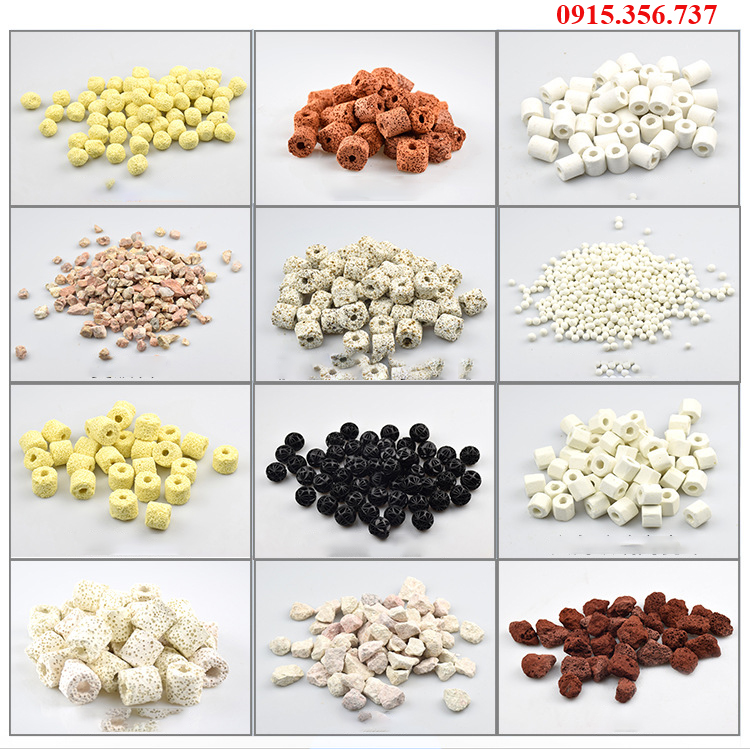 Túi vật liệu lọc tổng hợp 12 thành phần 500g dùng cho bể cá, bể thủy sinh, thùng lọc , máy lọc nước - tặng kèm  túi lưới