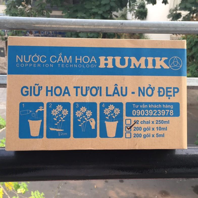 Nước cắm hoa ION đồng HUMIK thùng 200 gói 10ml