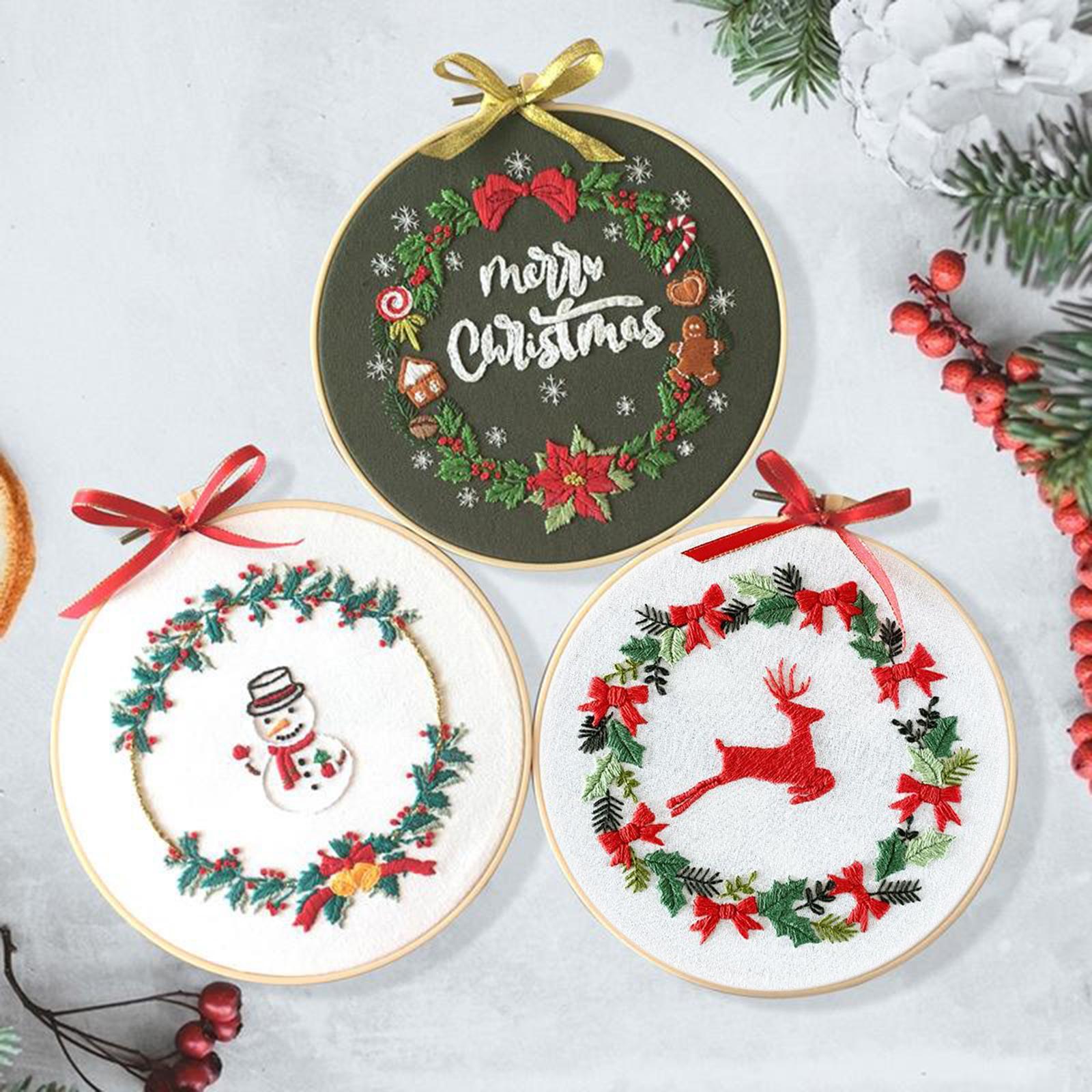 Embroidery Kit Hand Cross Stitch Material Home Decor Making Hoop