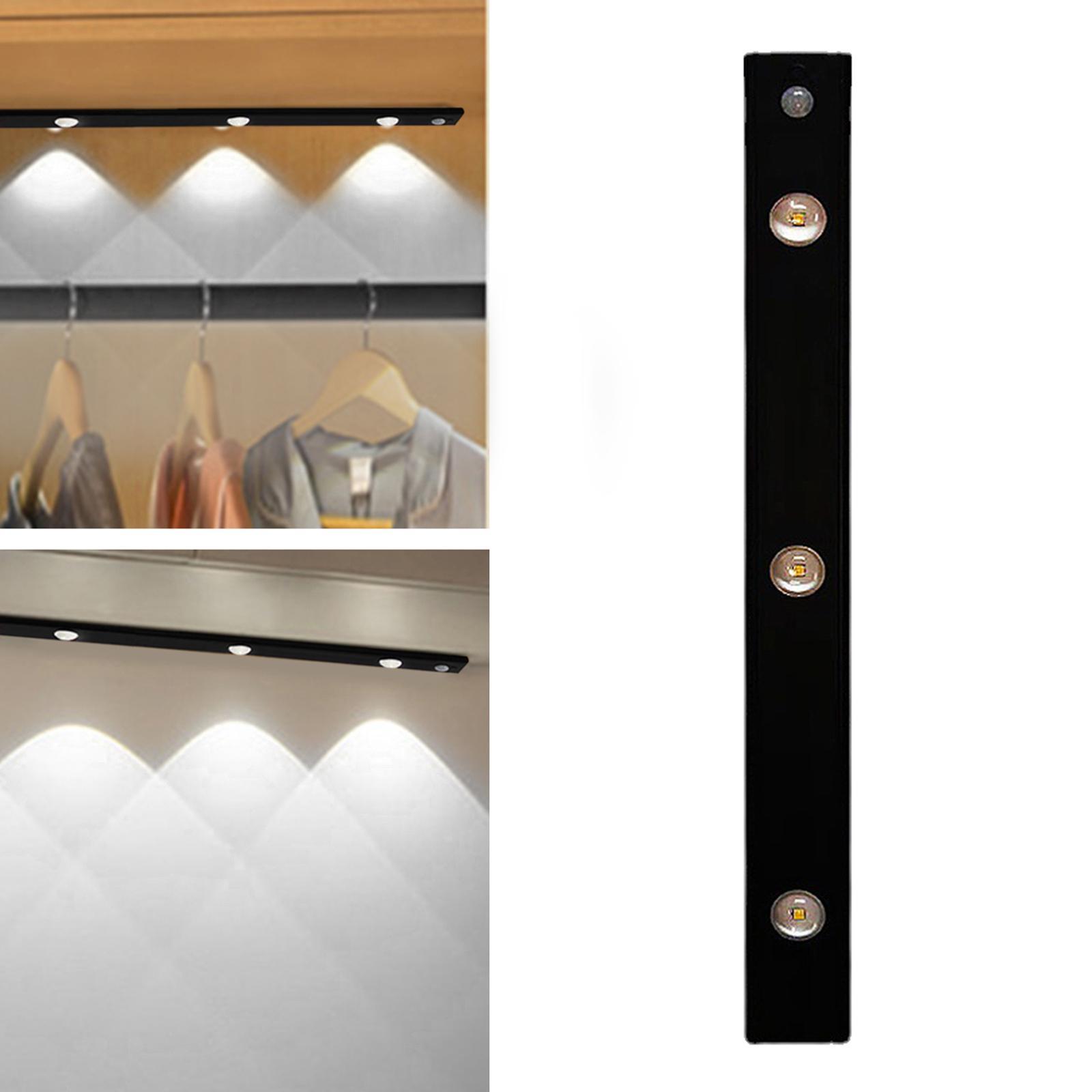 2x Motion Sensor Cabinet Light Magnetic Night Lamp USB Bathroom Cupboard Closet
