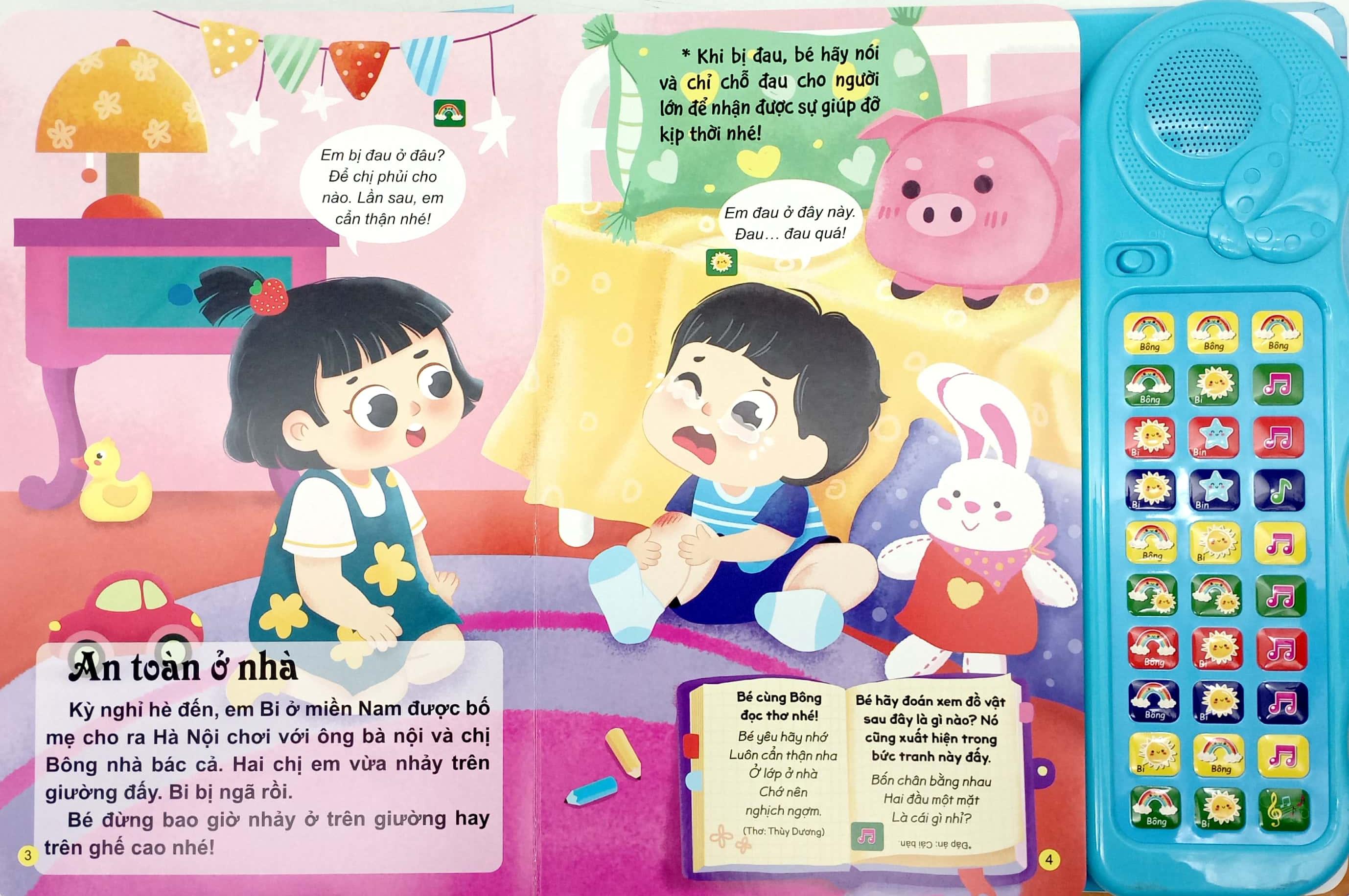 Tủ Sách Tương Tác - Sách Âm Thanh - Bé Học Nói - Phiên Bản Đặc Biệt Với 30 Nút Bấm
