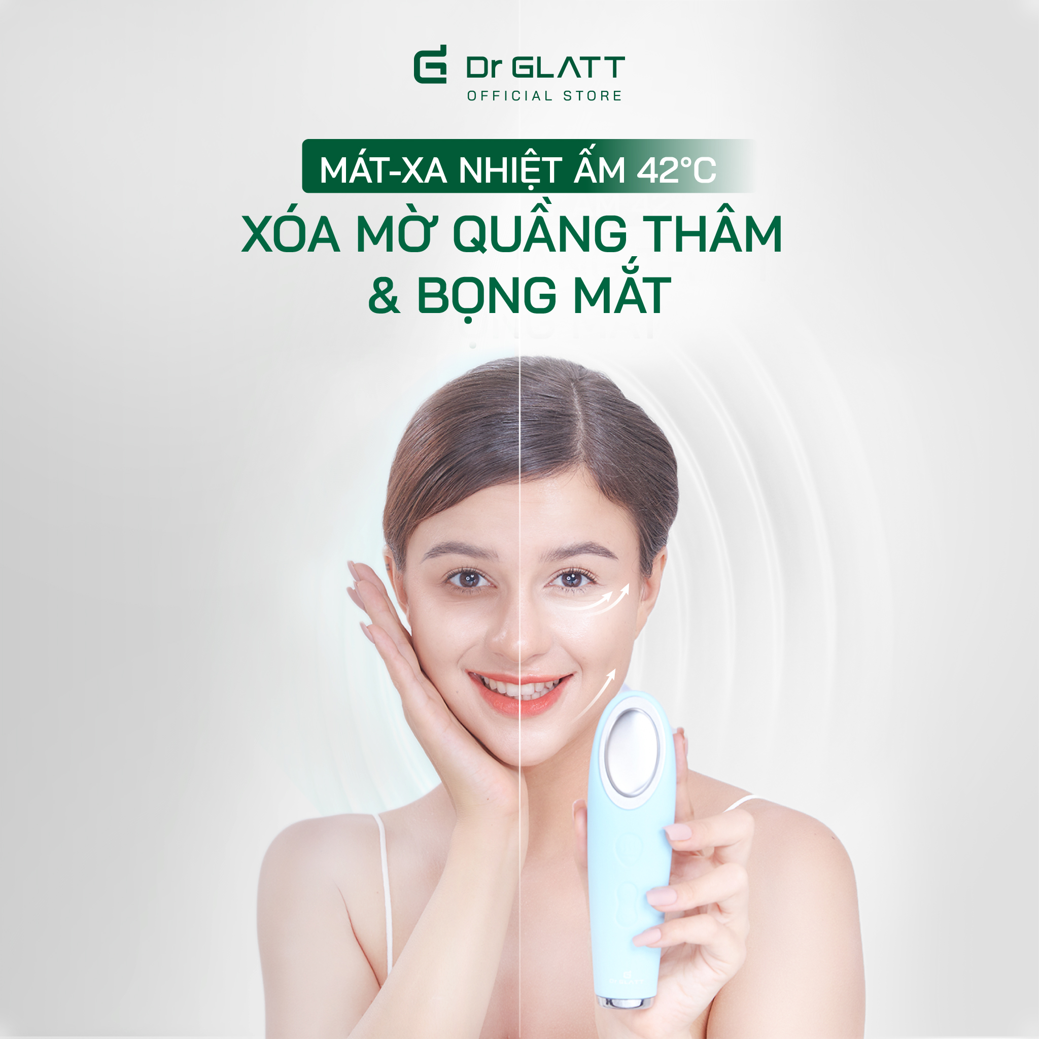 Máy rửa mặt và đẩy tinh chất Dua Fit Pro, 4 trong 1, hàng chính hãng Dr Glatt, thương hiệu Đức