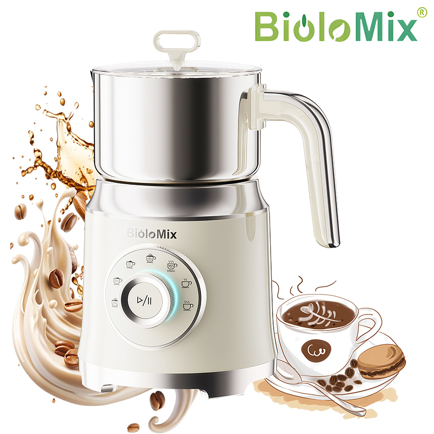 Máy đánh sữa tạo bọt đa năng chuyên nghiệp 7 trong 1 thương hiệu Mỹ cao cấp Biolomix BMF201 - Hàng nhập khẩu