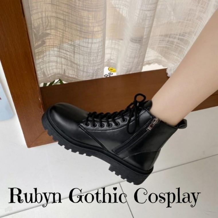 Giày Boots Chiến Binh Khóa Kéo Cá tính mẫu mới 2020 ( Size 35 - 40 ) DA LÌ