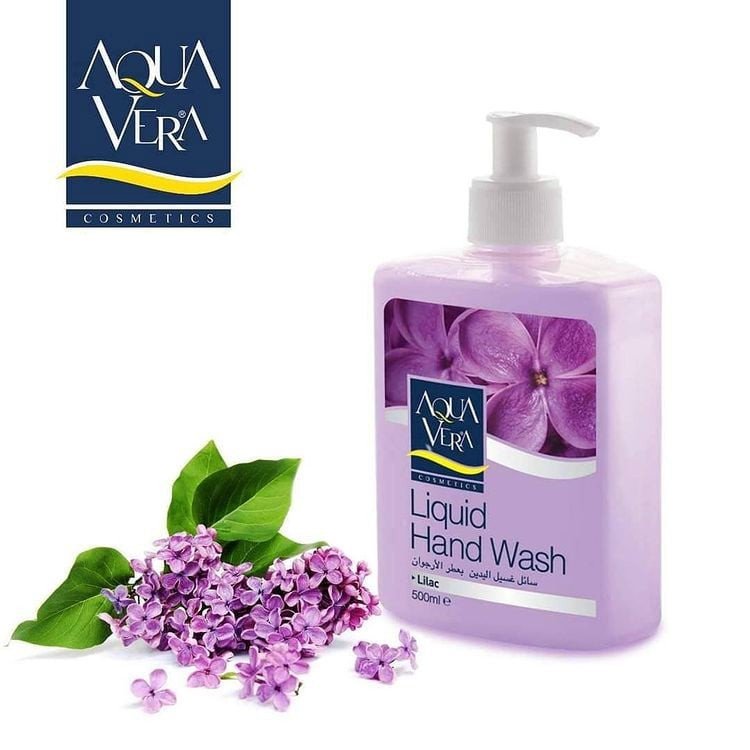 Nước rửa tay dưỡng da AquaVera hương hoa tử đinh hương 500ML