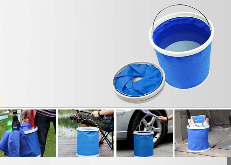 Xô đựng nước gấp gọn tiện dụng 13L dùng đi phượt, câu cá 5488